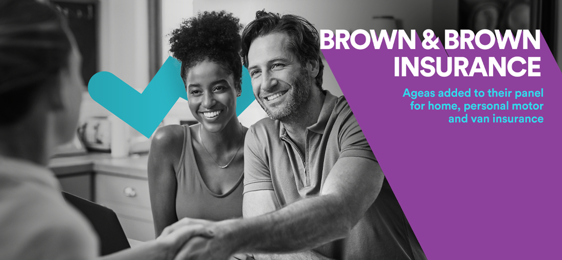 Brown & Brown Insurance sign with Ageas
