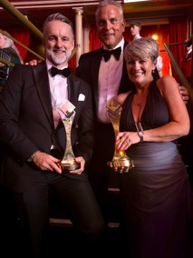 Iain Belson, Adam Beckett and Claire Green with our British Insurance Awards 2026